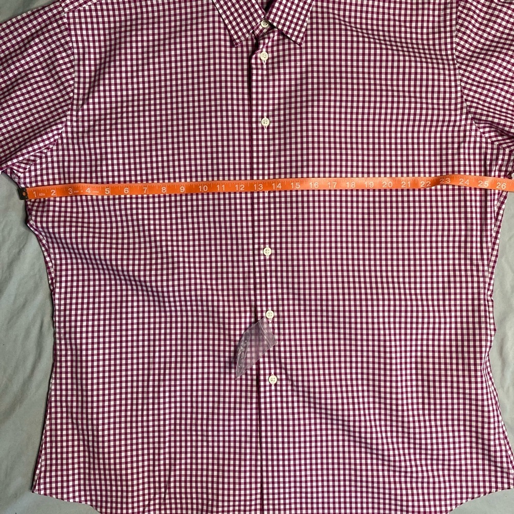Egara Maroon and White Checkered Button Down Shirt - Picture 11 of 11